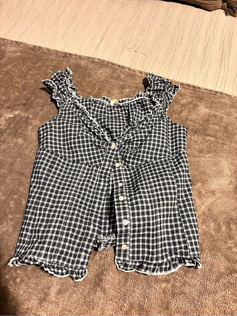 John Galt Gingham Button-Front shirt